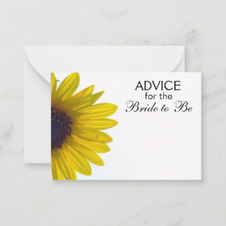 Conseil pour la mariée d'être des cartes tournesol