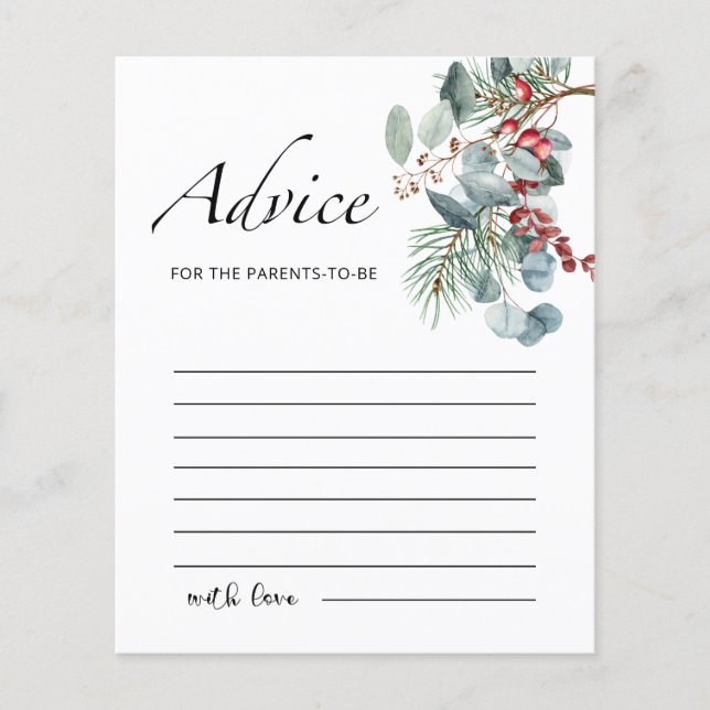 Conseil pour les parents à être carte (Devant)