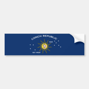 Conseil Republic Flag Key West Florida Autoaufkleber