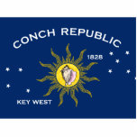 Conseil Republic Flag Key West Florida Freistehende Fotoskulptur<br><div class="desc">Conch Republic Flag. Key West,  Florida Flagge.</div>