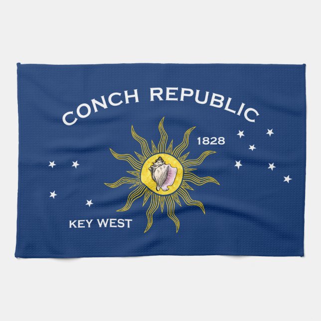 Conseil Republic Flag Key West Florida Geschirrtuch (Horizontal)