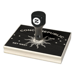 Conseil Republic Flag Key West Florida Gummistempel
