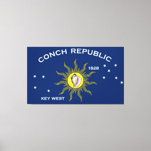 Conseil Republic Flag Key West Florida Leinwanddruck