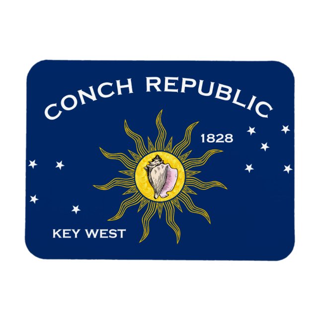 Conseil Republic Flag Key West Florida Magnet (Horizontal)