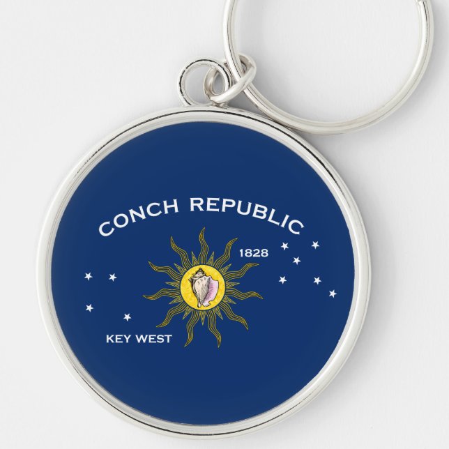 Conseil Republic Flag Key West Florida Schlüsselanhänger (Vorne)