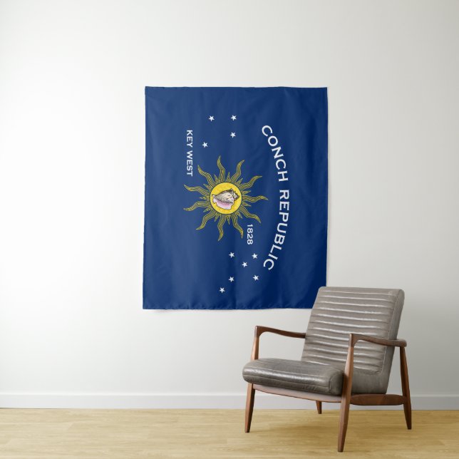 Conseil Republic Flag Key West Florida Wandteppich (Beispiel)