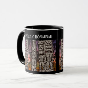 Conseil Tiki, Big Island, Hawaï, Mug noir
