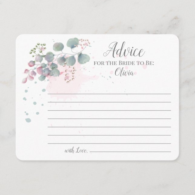 Conseil vert rose pour l'Éucalyptus pour l'épouse  (Devant)