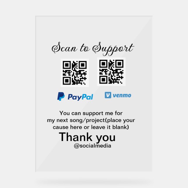 Conseil virtuel jar q r code argent don PayPal ven (Recto)
