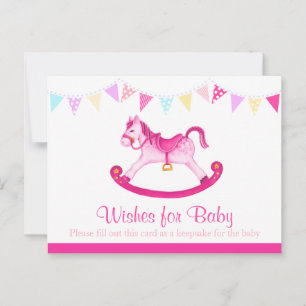 Conseil Voeux pour bébé - fille baby shower rose carte pos