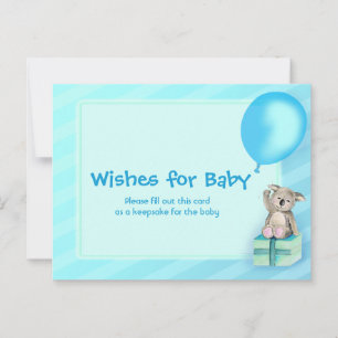 Conseil Voeux pour bébé garçon - koala baby shower carte p