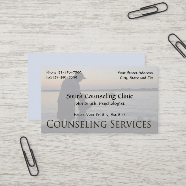 Conseiller Psychologue Carte de visite en santé me (Devant/Arrière en situation)