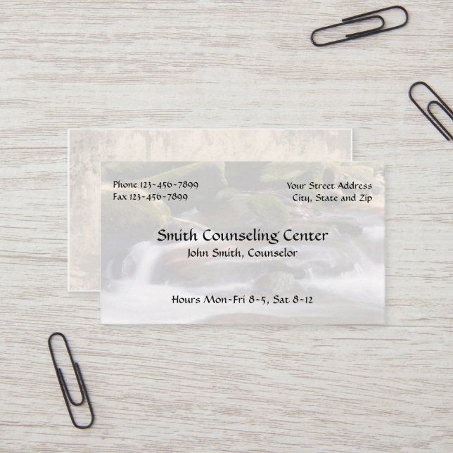 Conseiller Psychologue Carte de visite en santé me (Devant/Arrière en situation)