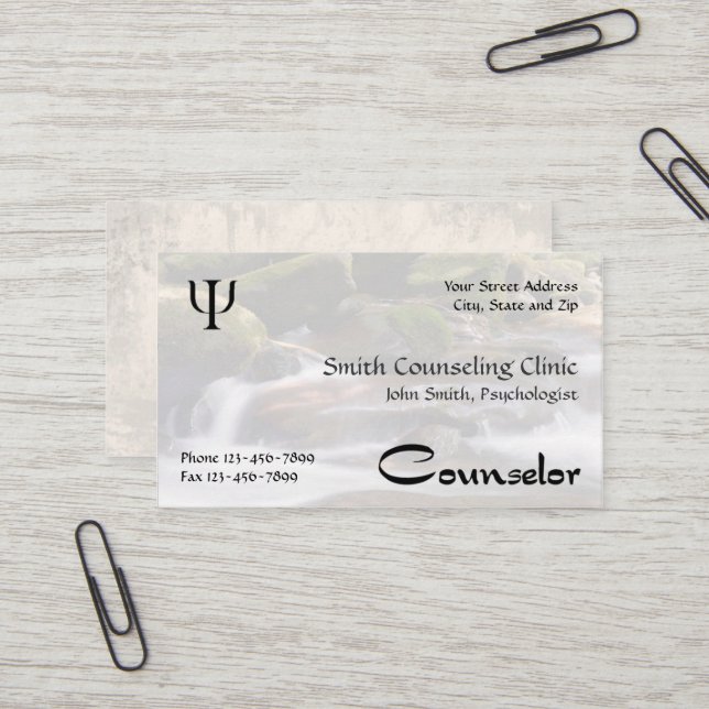 Conseiller Psychologue Carte de visite en santé me (Devant/Arrière en situation)