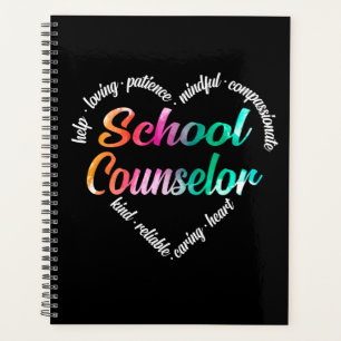 Conseiller scolaire Mot de coeur Nuage Aquarelle