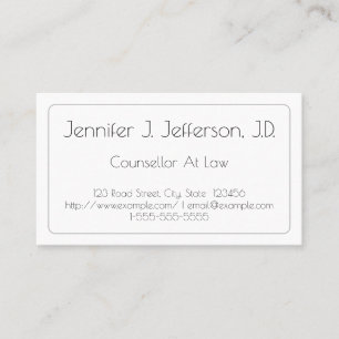 Conseiller Snazzy Au Carte de visite De Droit