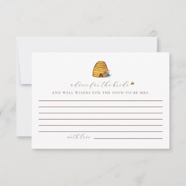 Conseils aux abeilles pour les cartes de mariée (Devant)