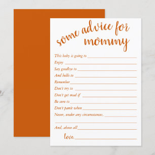 Conseils d'automne simples   Carte de conservation
