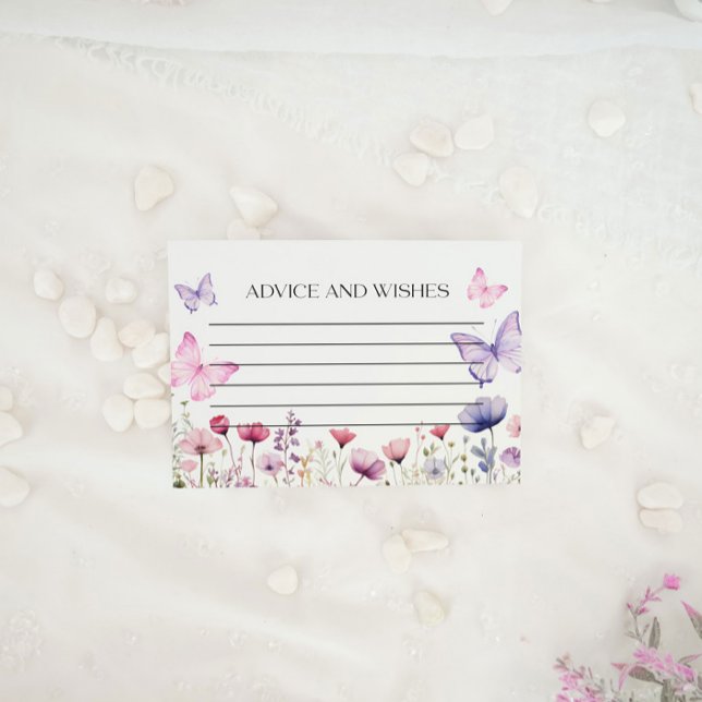 Conseils et souhaits Carte Papillon Floral (Créateur téléchargé)