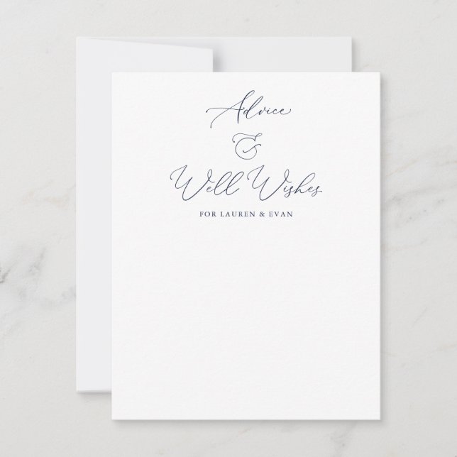 Conseils et voeux pour la carte Mariage Couple (Devant)