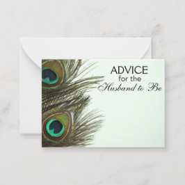 Conseils pour le Mari d'être Peacock Cartes de plu