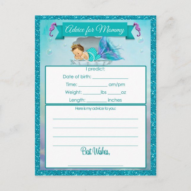 Conseils pour les cartes de Baby shower maman (Devant)