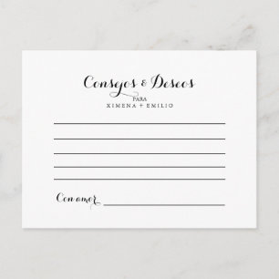 Consejos y Deseos Modernos Carte de conseil Mariag