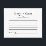 Consejos y Deseos Modernos Wedding Advice Card Postkarte<br><div class="desc">Die Herberge ist ideal für eine Hochzeitsfeier in Spanien. Diese Karten sind ideal für Hochzeiten,  Brautparty,  Babydusche,  Graduiertenfest u.v.m. Personalisieren Sie die Karten mit den Namen der Braut und Bräutigam,  den Eltern,  die Sie werden oder Absolvent.</div>