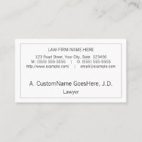 Conservateur, Carte de visite neutre