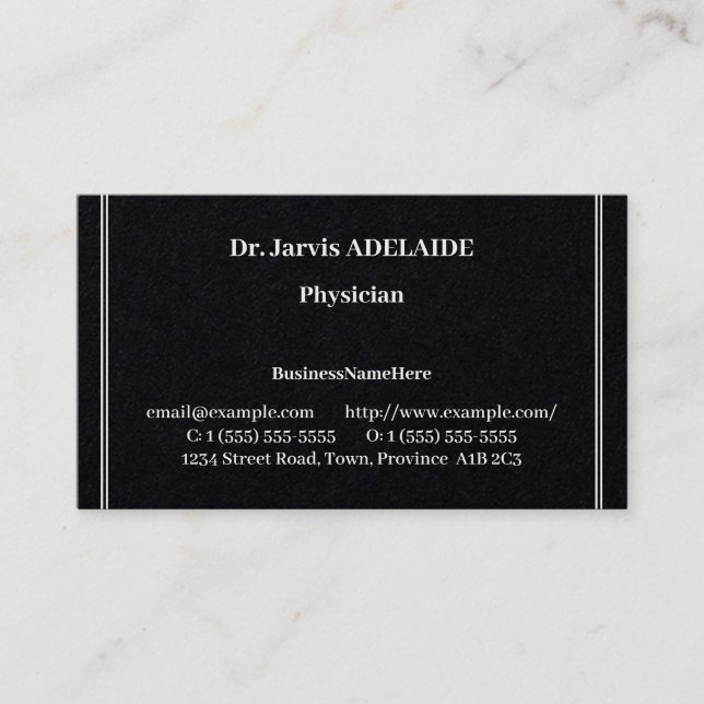 Conservateur, Carte de visite professionnel Médica (Devant)