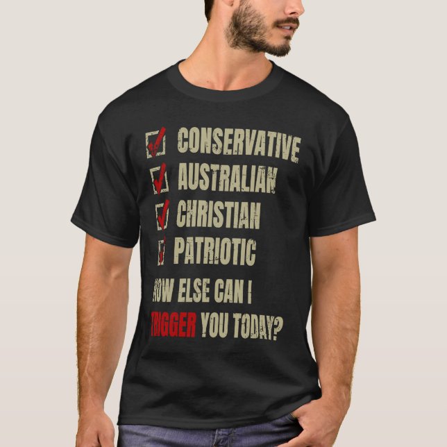 Conservative Australian Christian Patriotic T-Shirt (Vorderseite)