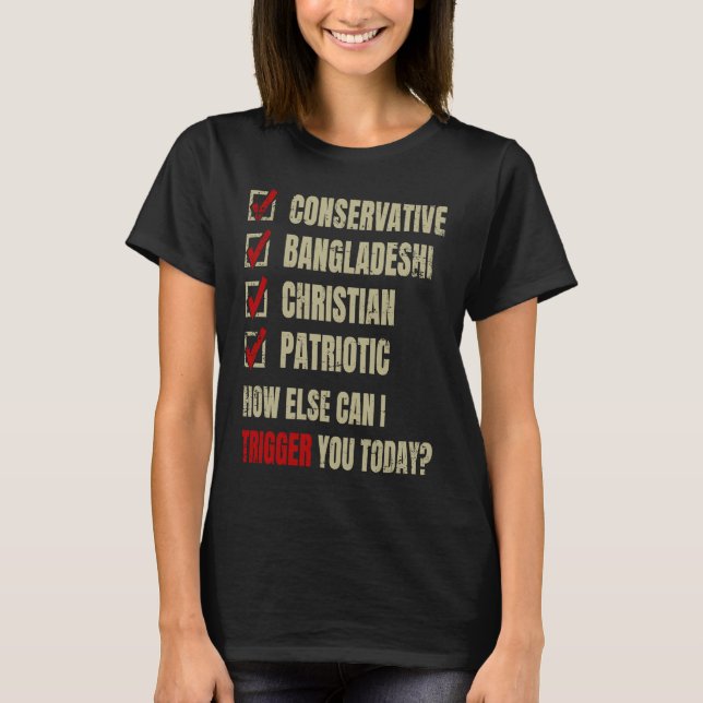 Conservative Bangladeshi Christian Patriotic T-Shirt (Vorderseite)