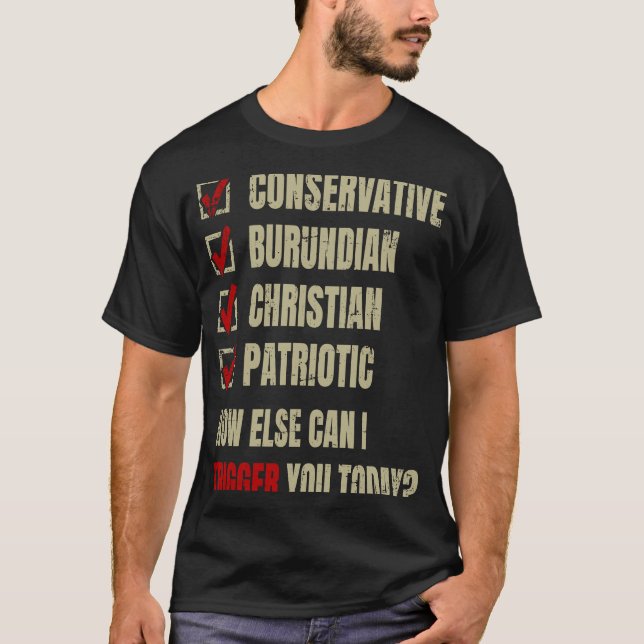 Conservative Burundian Christian Patriotic T-Shirt (Vorderseite)