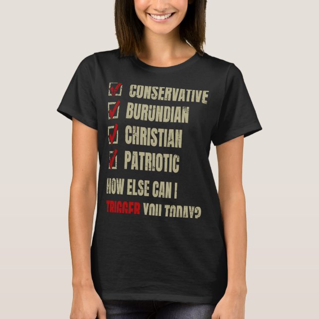 Conservative Burundian Christian Patriotic T-Shirt (Vorderseite)