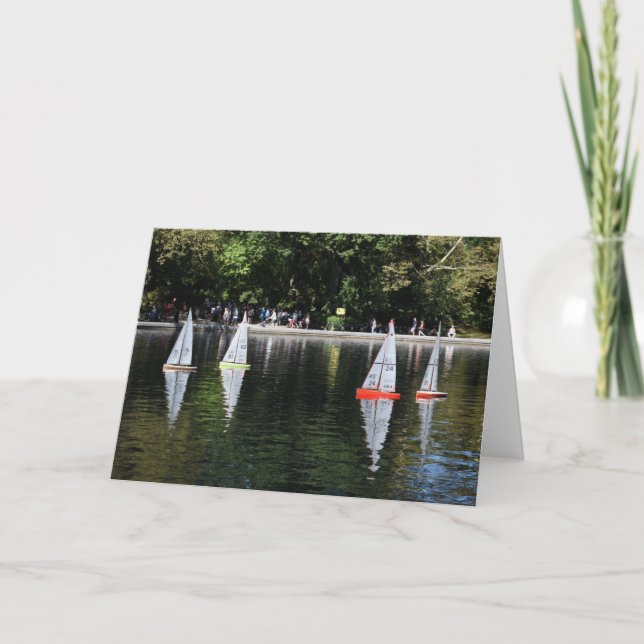 Conservatory Water Central Park Boat Pond New York Karte (Vorderseite)