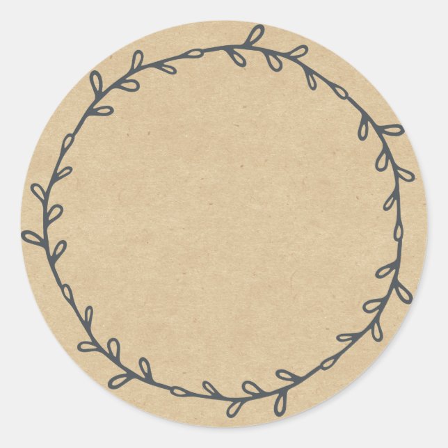 Conserve Maison Rustique Étiquette en Papier Kraft (Devant)