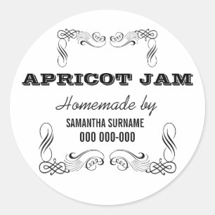 Conserve maison stickers jam jar ROUND