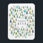CONSERVE WASSER Protect Planet Gerettet Earth Kitc Magnet<br><div class="desc">Karo aus dieser sinnvollen Kunst,  die von mir für Sie gemacht wurde! Sie können Ihren eigenen Text hinzufügen oder die Farben ändern. Besuchen Sie meinen Shop für mehr!</div>