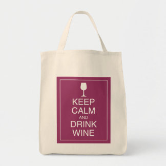 Conserver le calme et boire du vin - Sac fourre-to