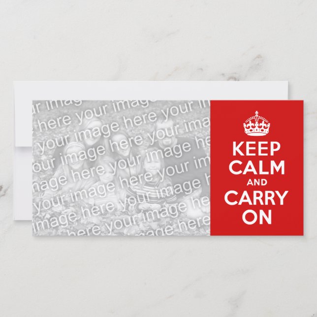 Conserver le calme et continuer sur Carte photo (Devant)