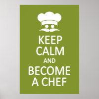 Conserver le calme et devenir un chef affiche pers