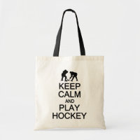 Conserver le calme et jouer sac de hockey - choisi