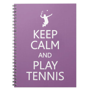 Conserver le calme et jouer Tennis carnet couleur 