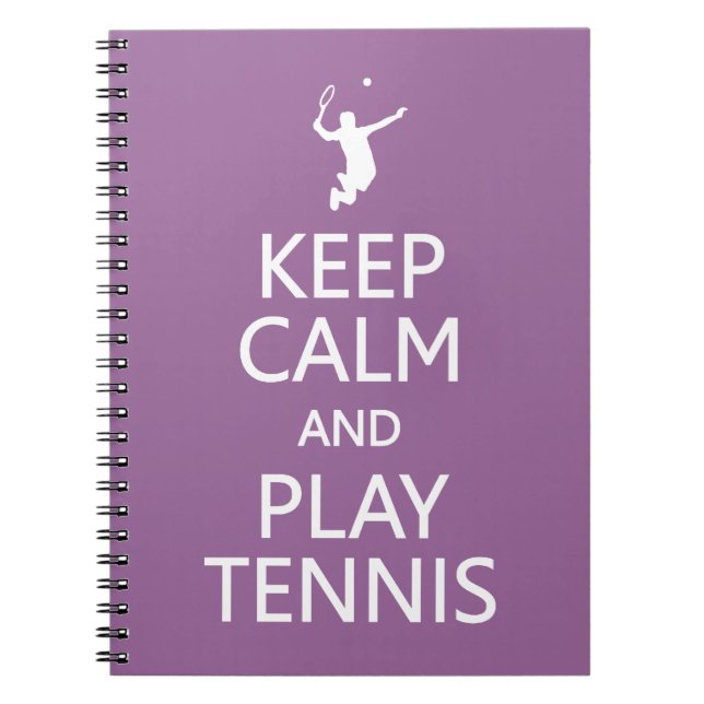 Conserver le calme et jouer Tennis carnet couleur  (Devant)