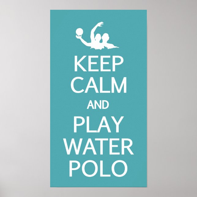 Conserver le calme et jouer Water Polo poster pers (Devant)