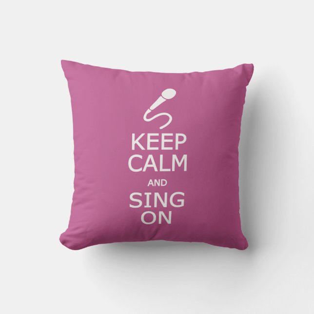 Conserver le calme et la chante sur le coussin cou (Recto)