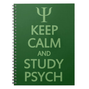 Conserver le calme et l'étude Psych carnet personn