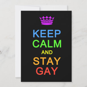 Conserver le calme et rester gay invitation / cart
