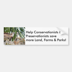 Conserver les terres parcs parcs Bumper Sticker