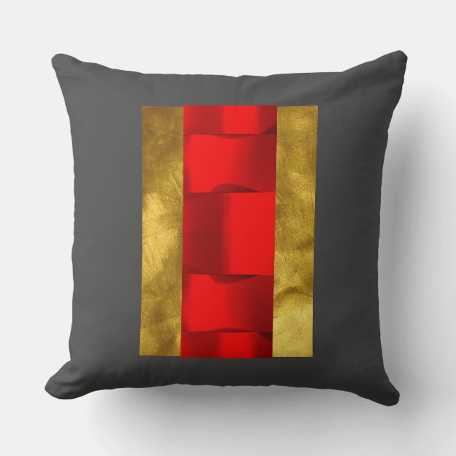 Conserver l'or 3D Coussin gris rouge (Recto)